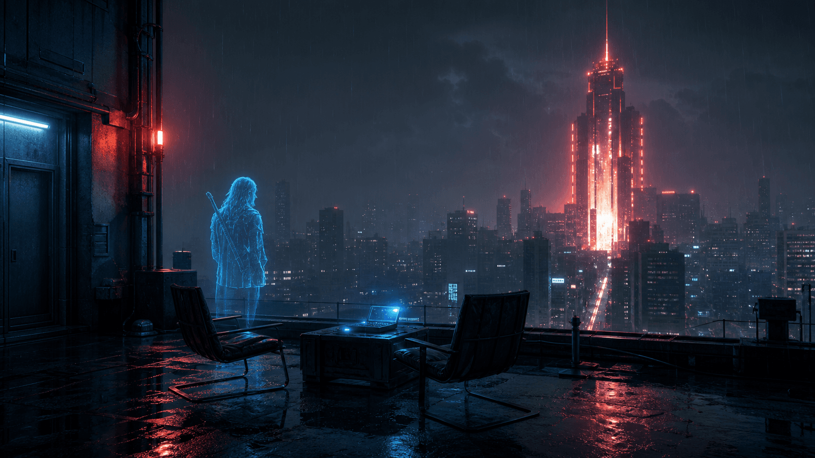 Cyberpunk 2077: ночная крыша перед секретным финальным выбором