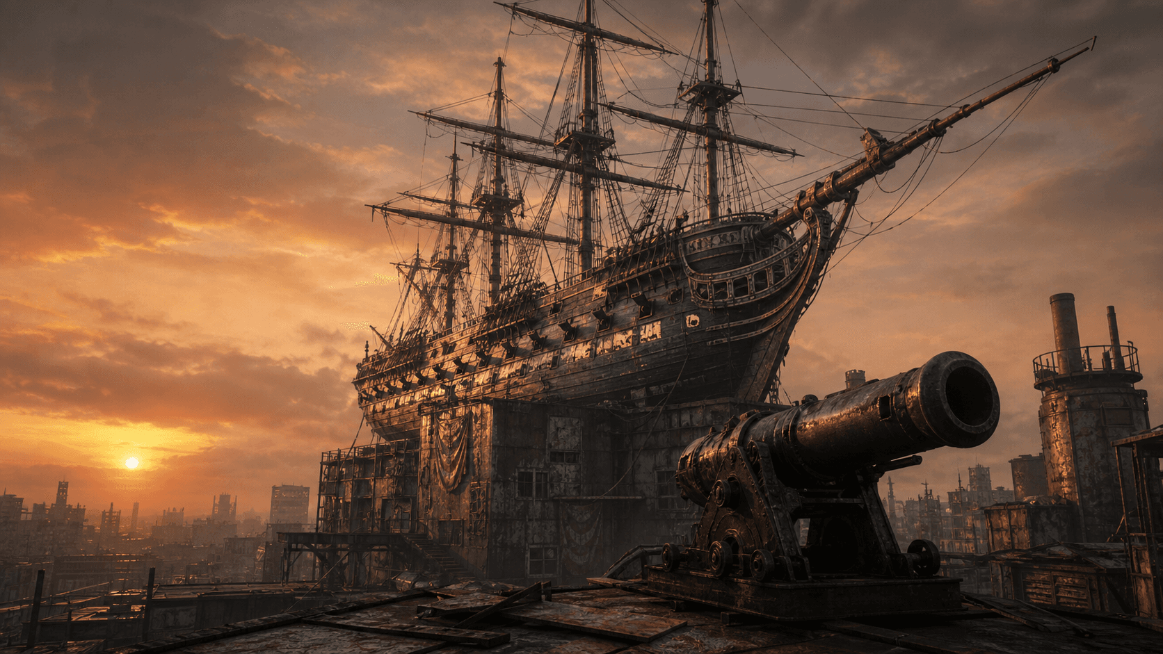 Fallout 4: фрегат Конститьюшн и пушка Залп в квесте Последний рейс