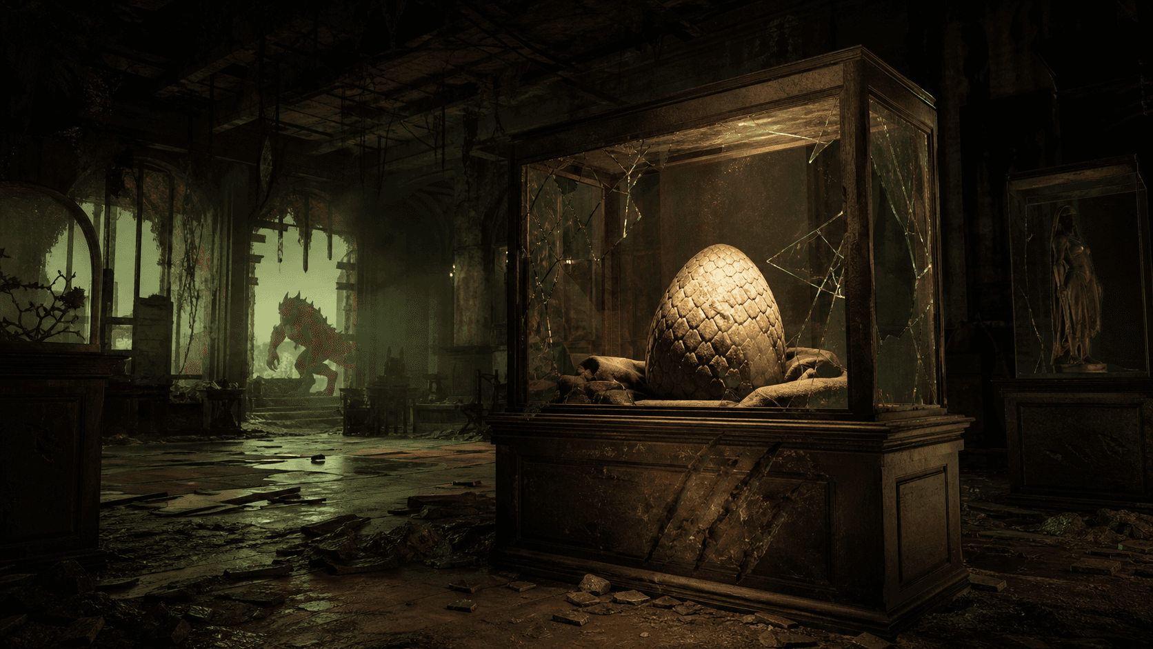 Fallout 4: чистое яйцо когтя смерти в Музее ведьм Салема и силуэт когтя смерти