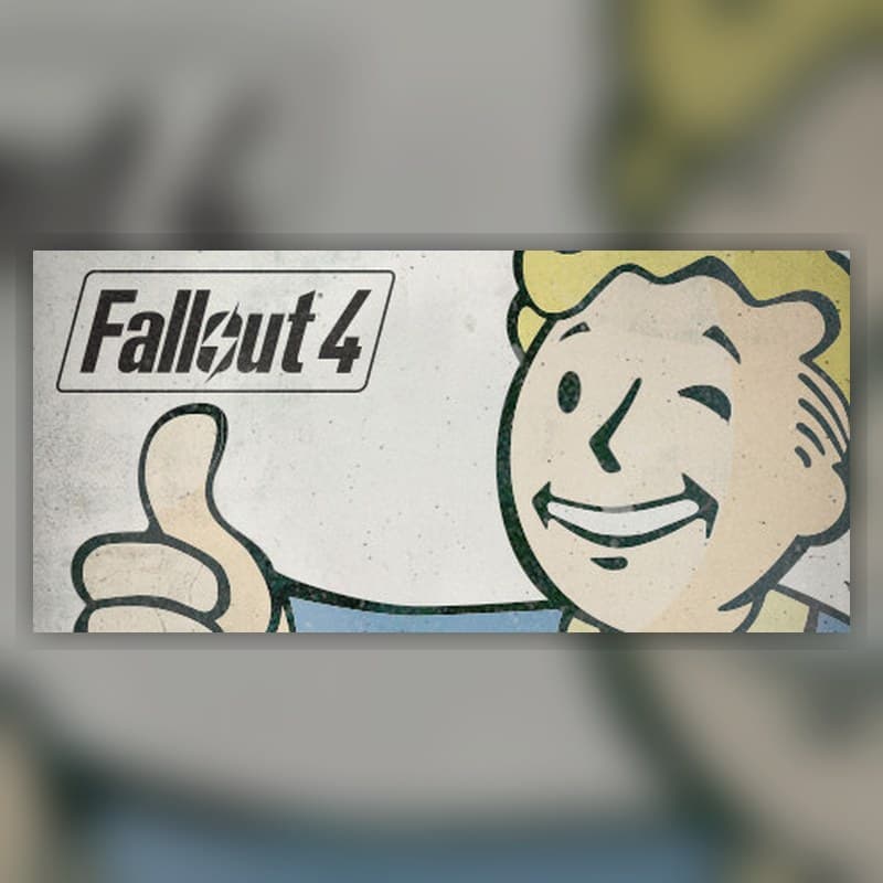 Fallout 4: логотип игры и Волт-Бой на карточке трейнера