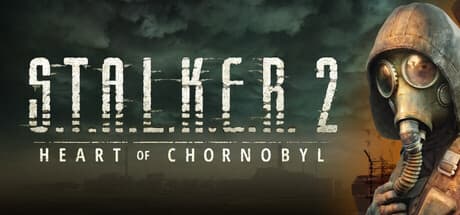 S.T.A.L.K.E.R. 2: Heart of Chornobyl: логотип игры и сталкер в противогазе