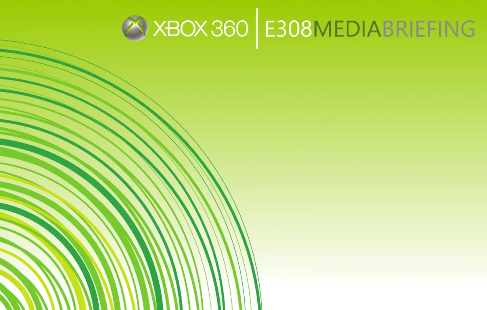 Xbox 360 E308 Media Briefing