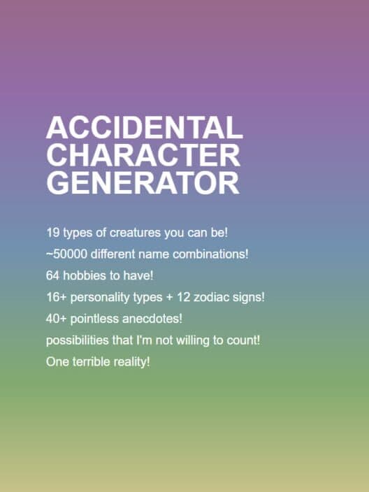 Обложка Accidental Character Generator