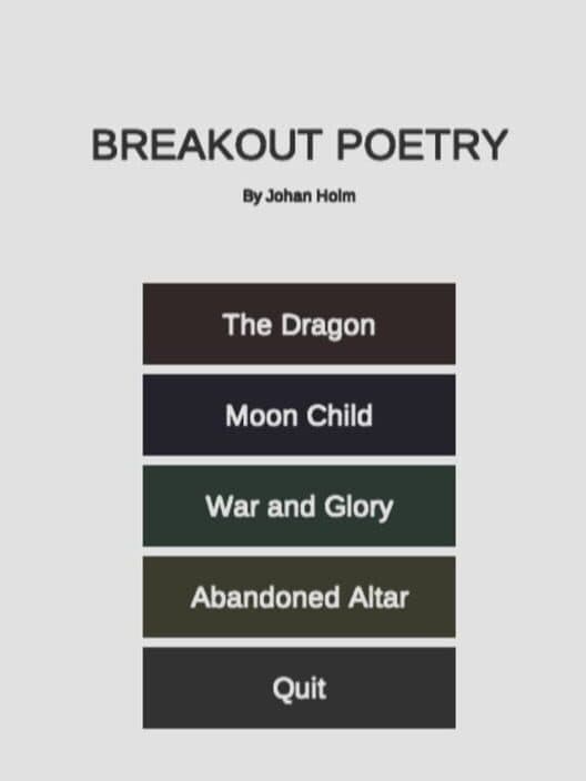 Обложка Breakout Poetry