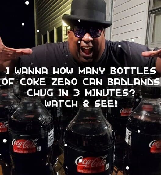 Обложка I Wanna How Many Bottles of Coke Zero Can Badlands Chug in 3 Minutes? Watch & See!