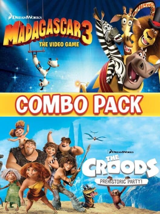 Обложка Madagascar 3: The Video Game & The Croods: Prehistoric Party Combo Pack