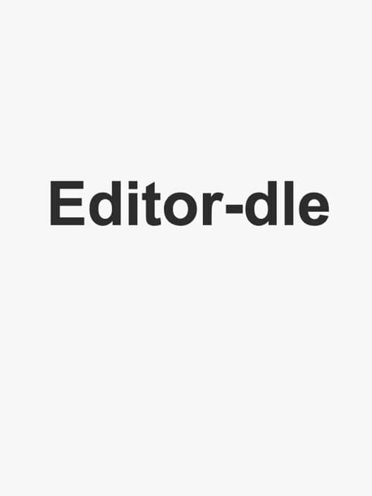 Обложка Editor-dle