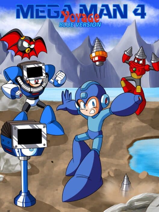 Обложка Mega Man 4 Voyage: Blue Version