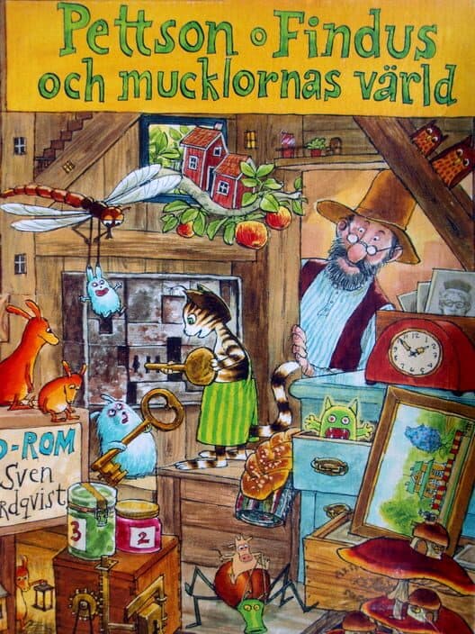 Обложка Pettson o Findus och Mucklornas Värld