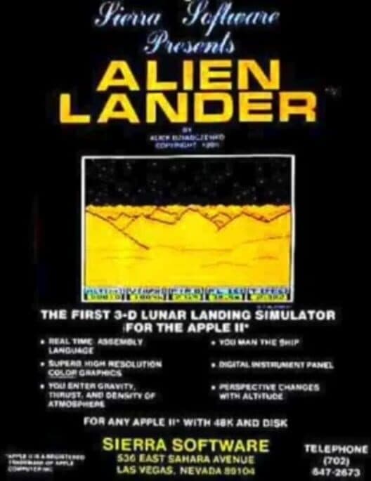 Обложка Alien Lander