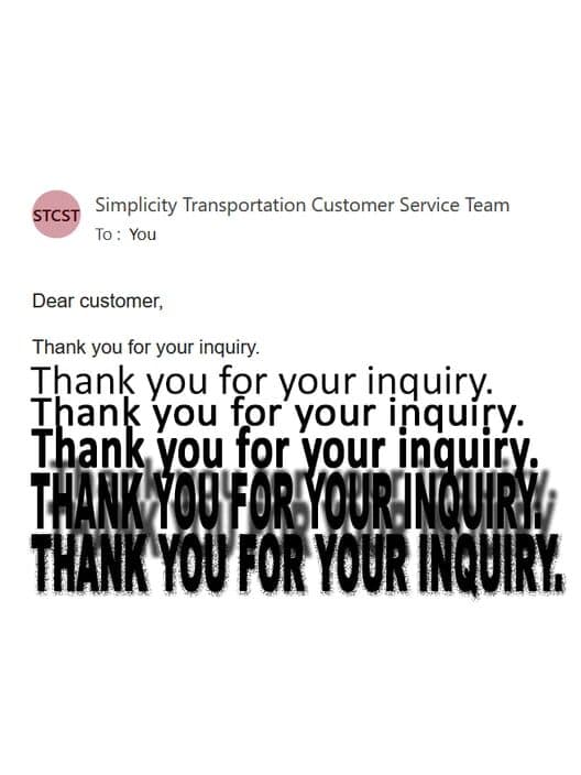 Обложка Thank You For Your Inquiry