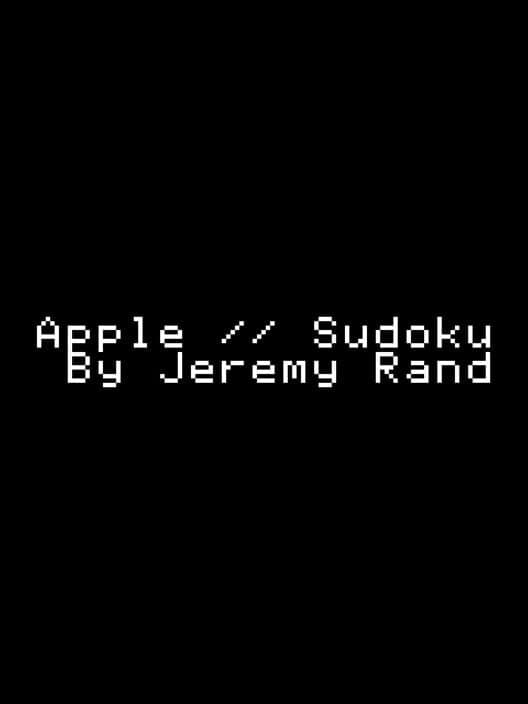Обложка Apple II Sudoku