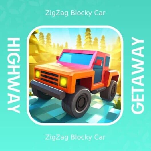 Обложка Highway Getaway: ZigZag Blocky Car