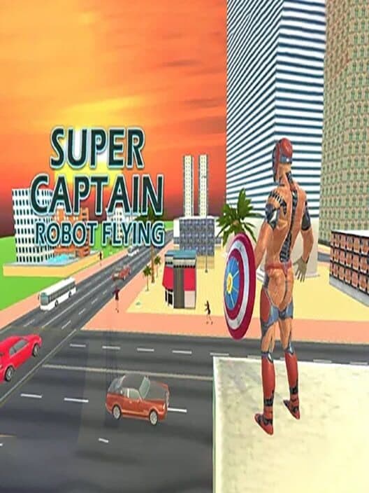 Обложка Superhero Captain Robot Flying Newyork City War