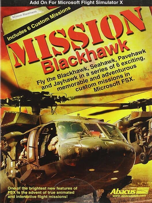 Обложка Microsoft Flight Simulator X: Mission - Blackhawk