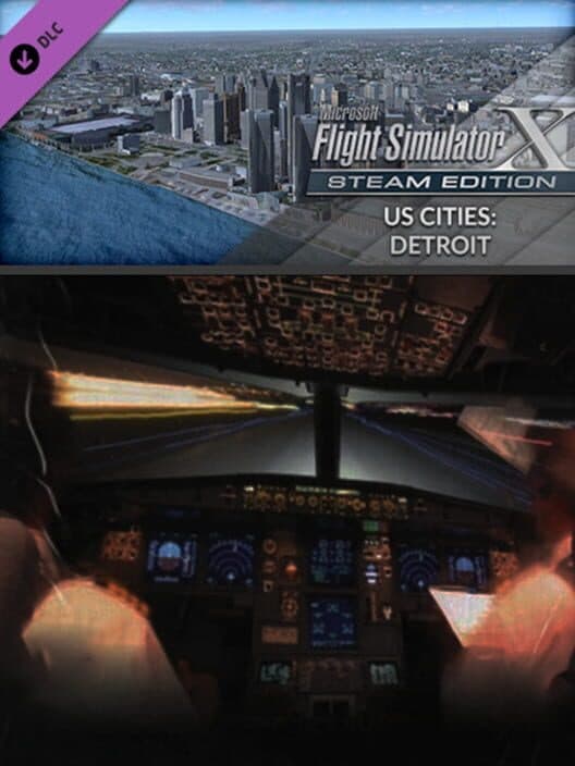 Обложка Microsoft Flight Simulator X: Steam Edition - US Cities: Detroit