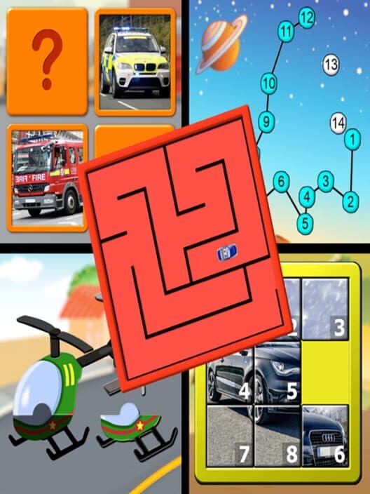 Обложка Kids Cars and Trucks Logic Memory Puzzles