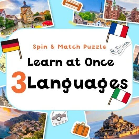 Обложка Spin & Match Puzzle Learn at Once 3 Languages