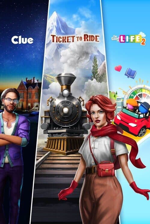 Обложка Ticket to Ride, Clue and The Game of Life 2: Classic Board Game Bundle