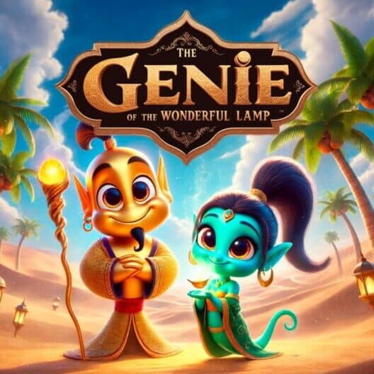 Обложка The Genie of the Wonderful Lamp