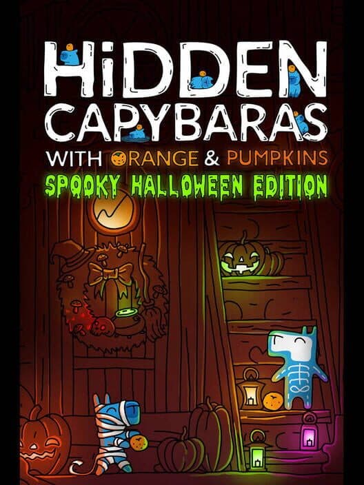 Обложка Hidden Capybaras with Orange and Pumpkins: Spooky Halloween Edition