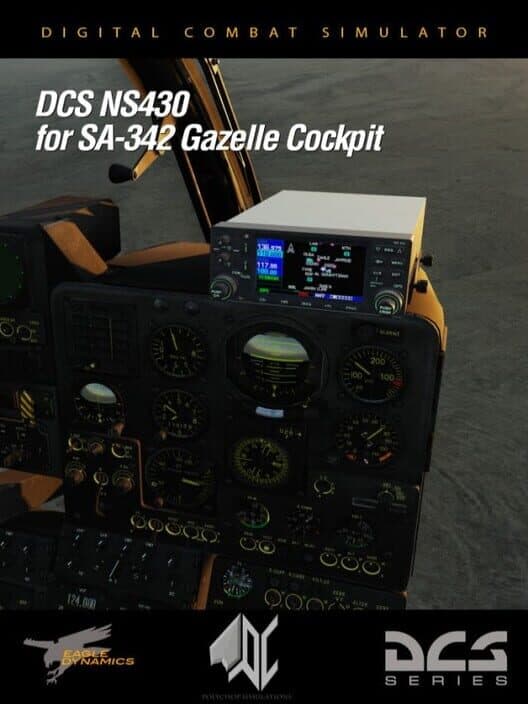 Обложка DCS World: NS 430 Navigation System for SA342 Gazelle by Eagle Dynamics, Polychop Simulations