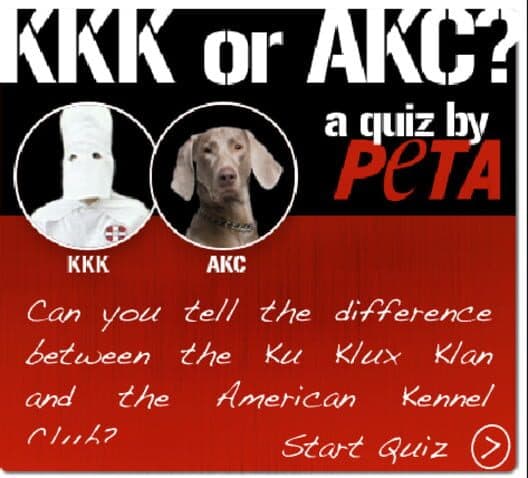 Обложка KKK or AKC? A Quiz by PETA