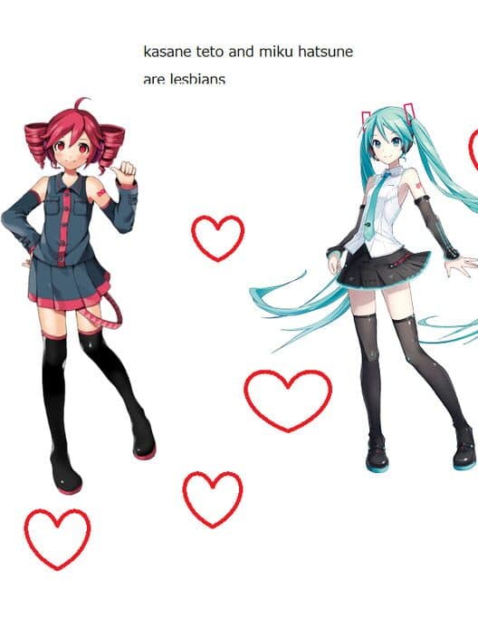 Обложка Kasane Teto and Hatsune Miku are Lesbians