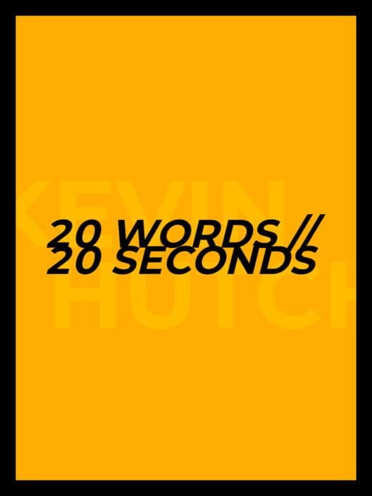Обложка 20 Words // 20 Seconds