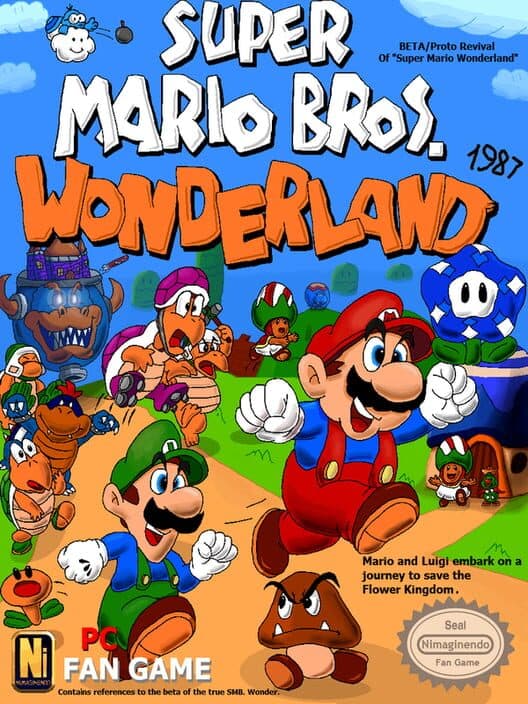 Обложка Super Mario Wonderland 1987