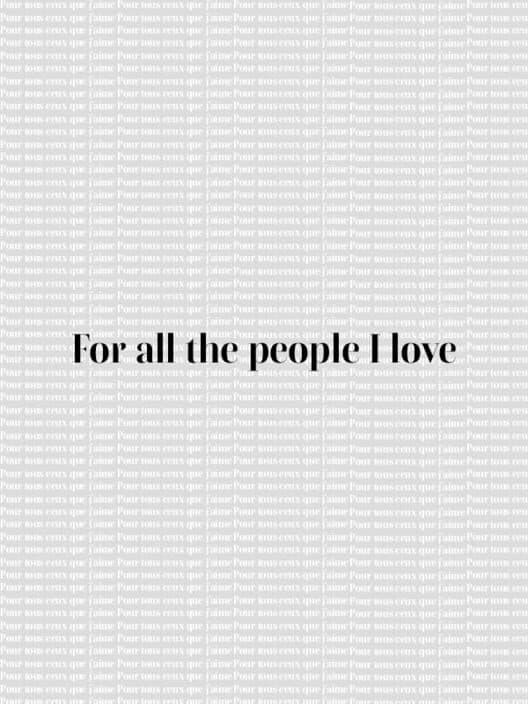 Обложка For All the People I Love