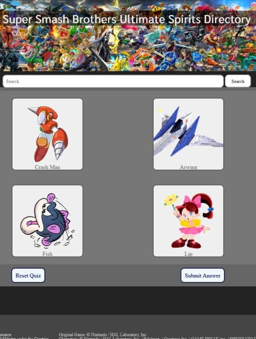 Обложка Super Smash Brothers Ultimate Spirit Directory: Quiz Game