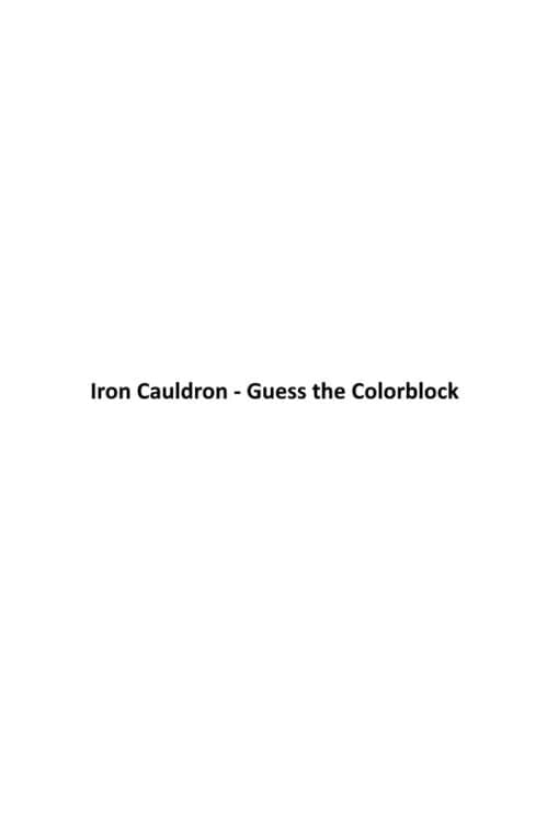 Обложка Iron Cauldron: Guess the Colorblock
