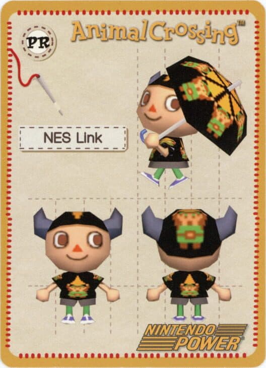 Обложка Animal Crossing-e: PR - Design Card: NES Link