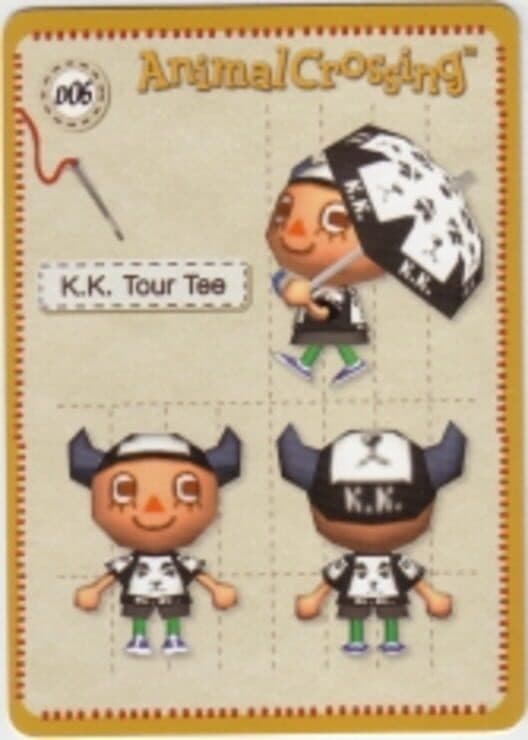Обложка Animal Crossing-e: D06 - Design Card: K.K. Tour Tee