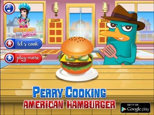 Обложка Perry Cooking American Hamburger
