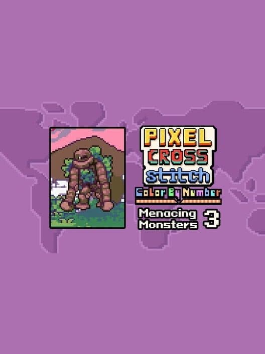 Обложка Pixel Cross Stitch: Color by Number - Menacing Monsters Pack 3
