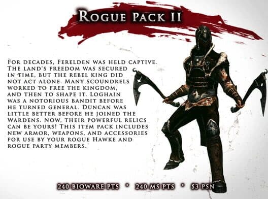 Обложка Dragon Age II: Rogue Item Pack II