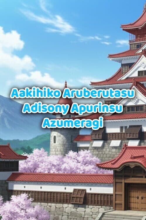 Обложка Aakihiko Aruberutasu Adisony Apurinsu Azumeragi