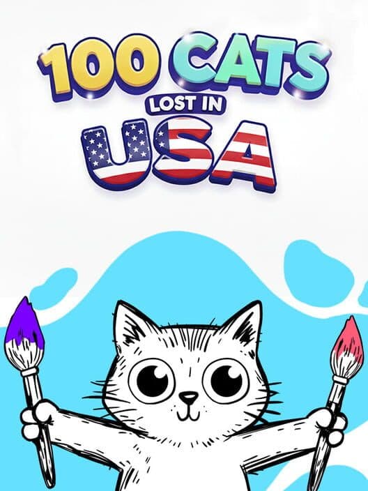 Обложка 100 Cats Lost in Usa Find & Color