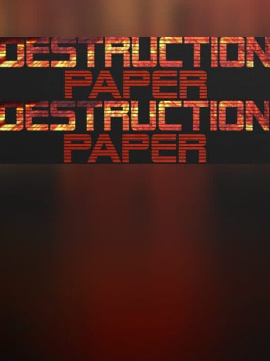Обложка Destruction Paper