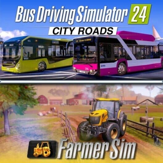 Обложка Bus Driving Simulator 24 City Roads & Farmer Simulator Bundle