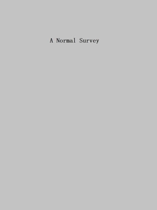 Обложка A Normal Survey