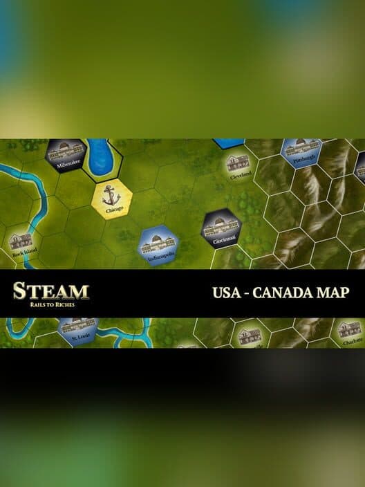 Обложка Steam: Rails to Riches - USA-Canada Map