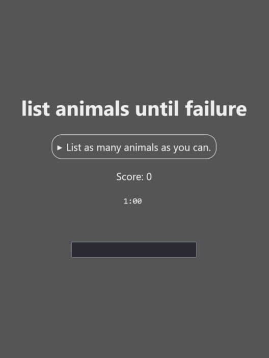 Обложка List Animals Until Failure