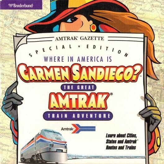 Обложка Where in America is Carmen Sandiego?: The Great Amtrak Train Adventure