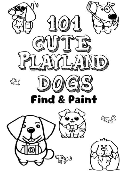 Обложка 101 Cute Playland Dogs: Find & Paint