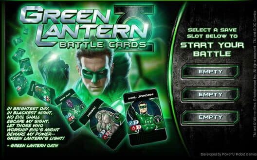 Обложка Green Lantern Battle Cards
