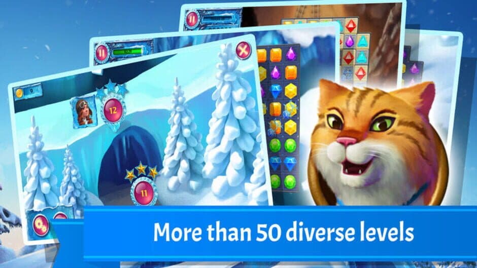 Скриншот 2 из Snow Jewels Puzzle