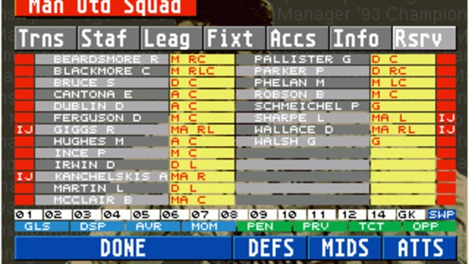 Скриншот 2 из Championship Manager '93